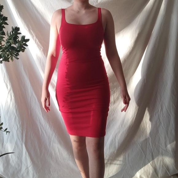 Zara Dresses & Skirts - Zara Trafaluc Red Bodycon Dress